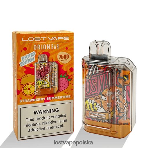 Lost Vape Orion pasek jednorazowy | 7500 zaciągnięć | 18 ml | 50 mg truskawkowe lato J4L2R98 Lost Vape Price Polska