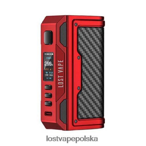 Lost Vape Thelema quest 200w mod matowy czerwony/włókno węglowe J4L2R178 Lost Vape Price Polska