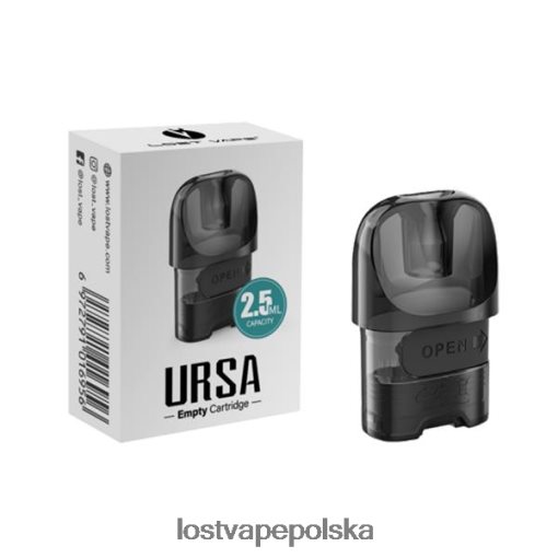 Lost Vape URSA kapsułki zamienne czarny (2 ml pusty wkład na saszetki) J4L2R215 Lost Vape Wholesale
