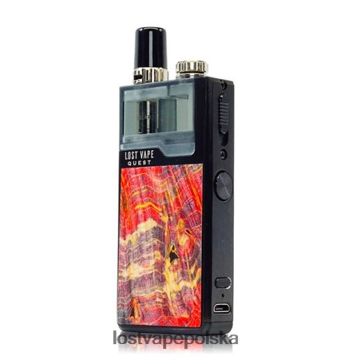 Lost Vape Quest Pełny zestaw urządzenia orion q pod czarno-czerwone drewno J4L2R474 Lost Vape Flavors Polska
