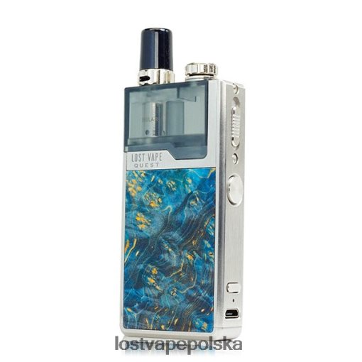 Lost Vape Quest Pełny zestaw urządzenia orion q pod srebrno-niebieskie drewno J4L2R476 Lost Vape Review Polska
