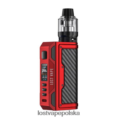 Lost Vape Thelema zestaw Quest 200W matowy czerwony/włókno węglowe J4L2R139 Lost Vape Pods Near Me